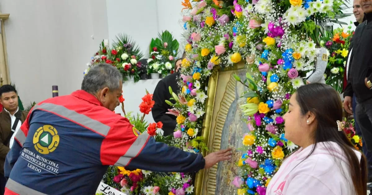 Bomberos y Protección Civil de Lerdo realizan peregrinación guadalupana