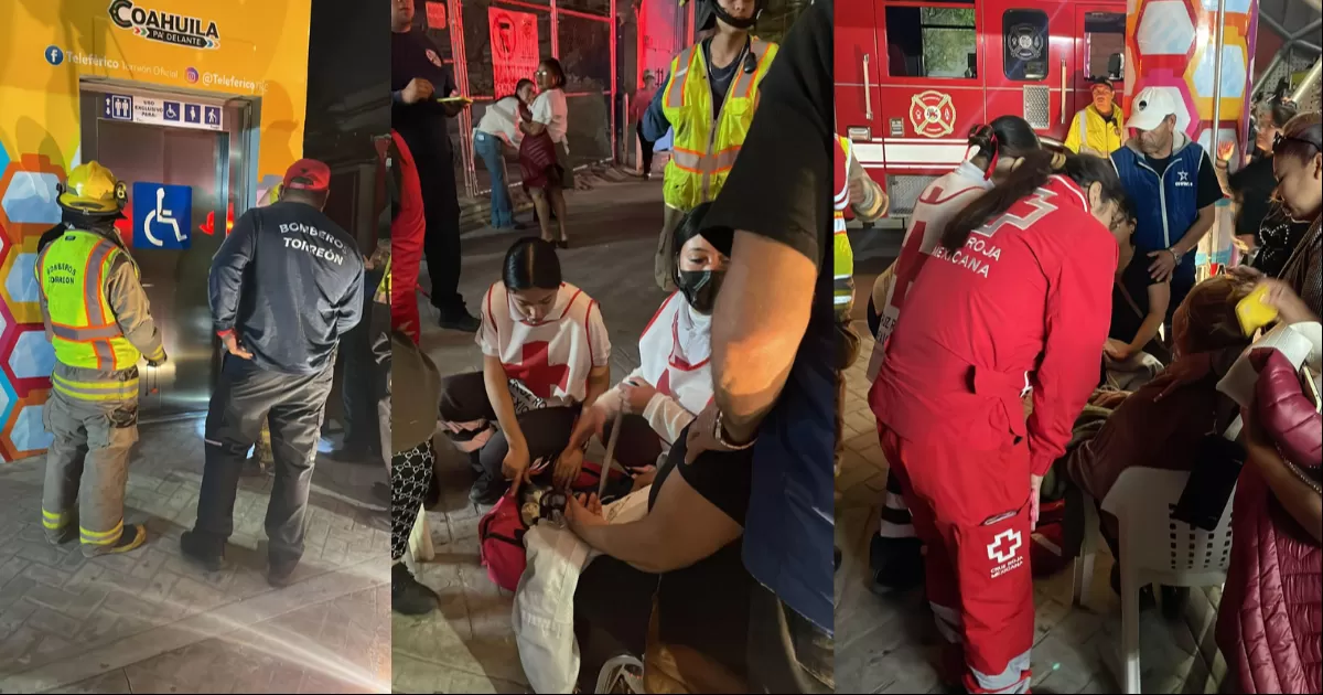 Quedan atrapados en elevador de Teleférico en Torreón