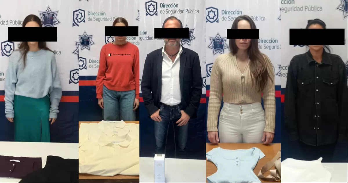 Se tratan de 4 mujeres y un hombre, quienes en su mayoría robaron faldas, blusas, suéteres e incluso una loción.