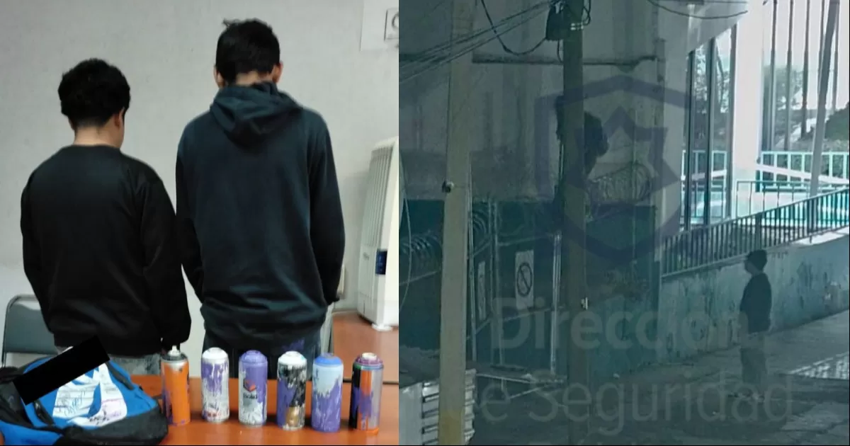 Detienen a menores por grafitear edificio municipal de Torreón
