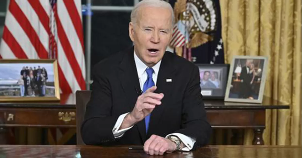 Momentos antes de su discurso, Biden se atribuyÃ³ el mÃ©rito del acuerdo de alto el fuego en Gaza.