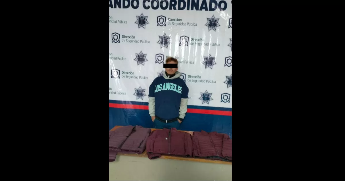 Roba chamarras y es detenido por la Policía de Torreón
