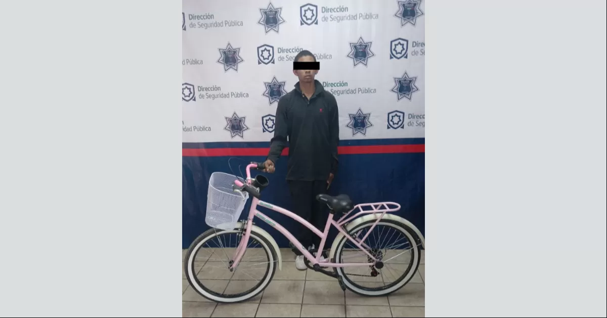Roba bicicleta y es detenido por elementos de la Policía Municipal de Torreón