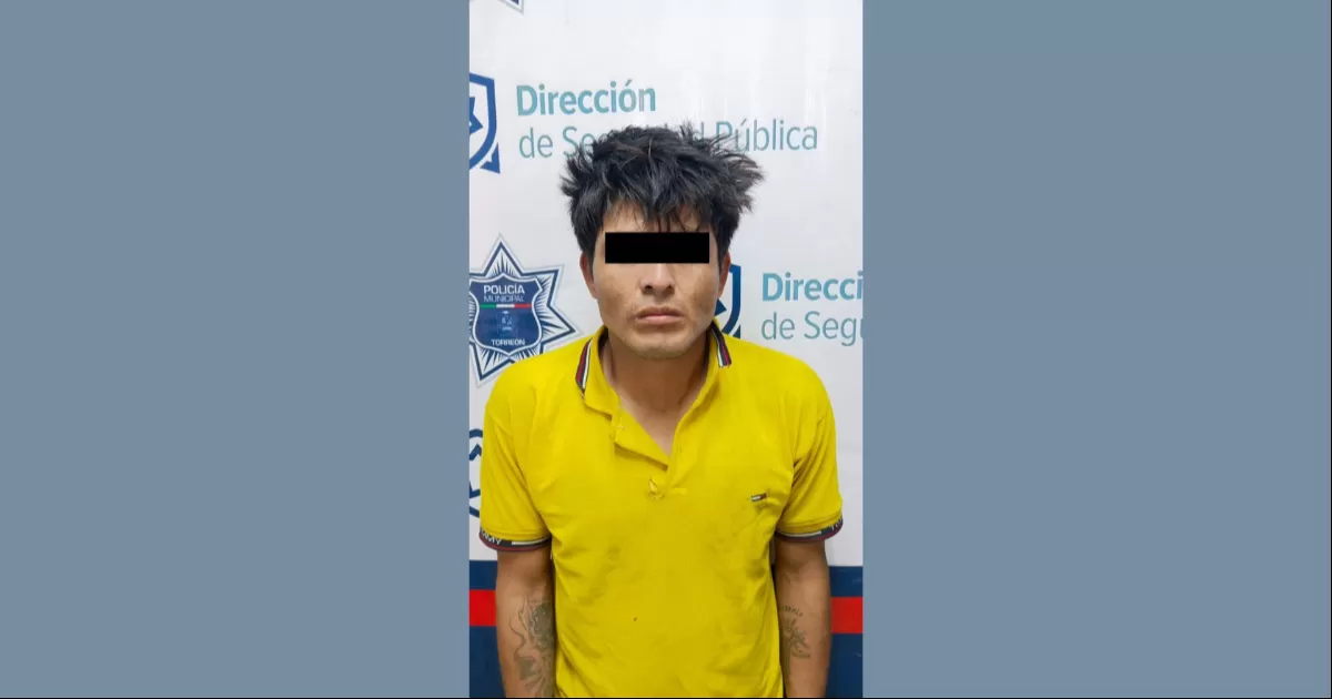 Detienen a hombre por morder a policía de Torreón; golpeó a los uniformados en repetidas ocasiones