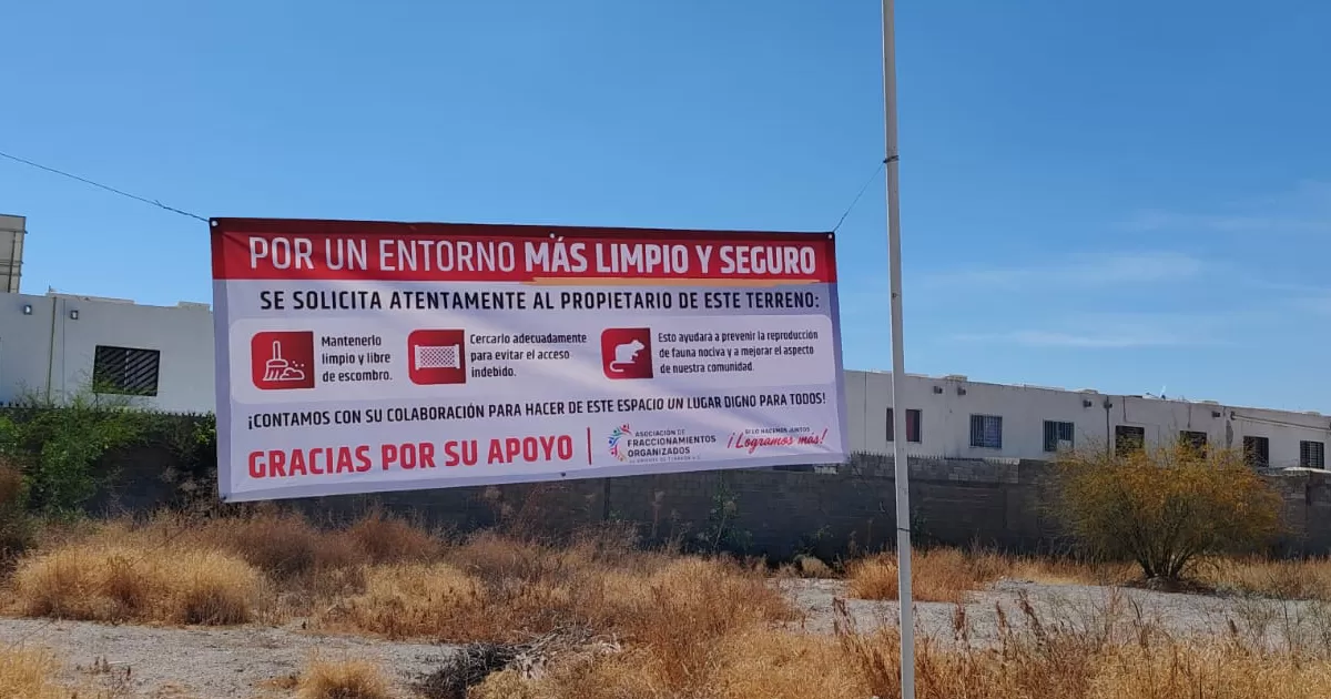 Piden colonos de Torreón mano dura  contra duenos de terrenos abandonados