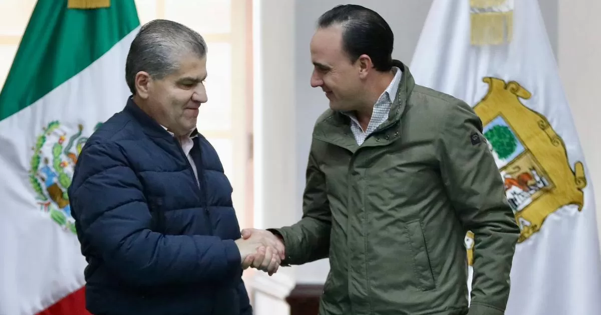 El gobernador electo Manolo Jiménez Salinas se reunió este miércoles con el actual gabinete estatal.