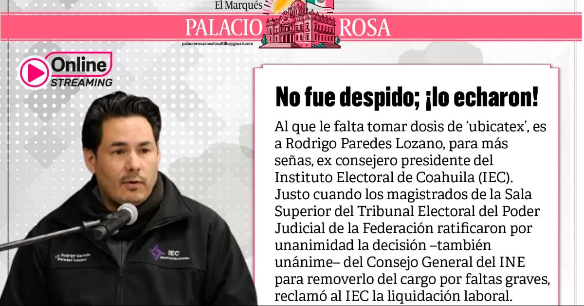 No fue despido; ¡lo echaron!