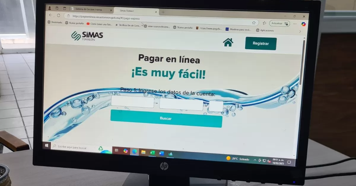 Invita SIMAS Torreón a aprovechar el "Pago en Línea"