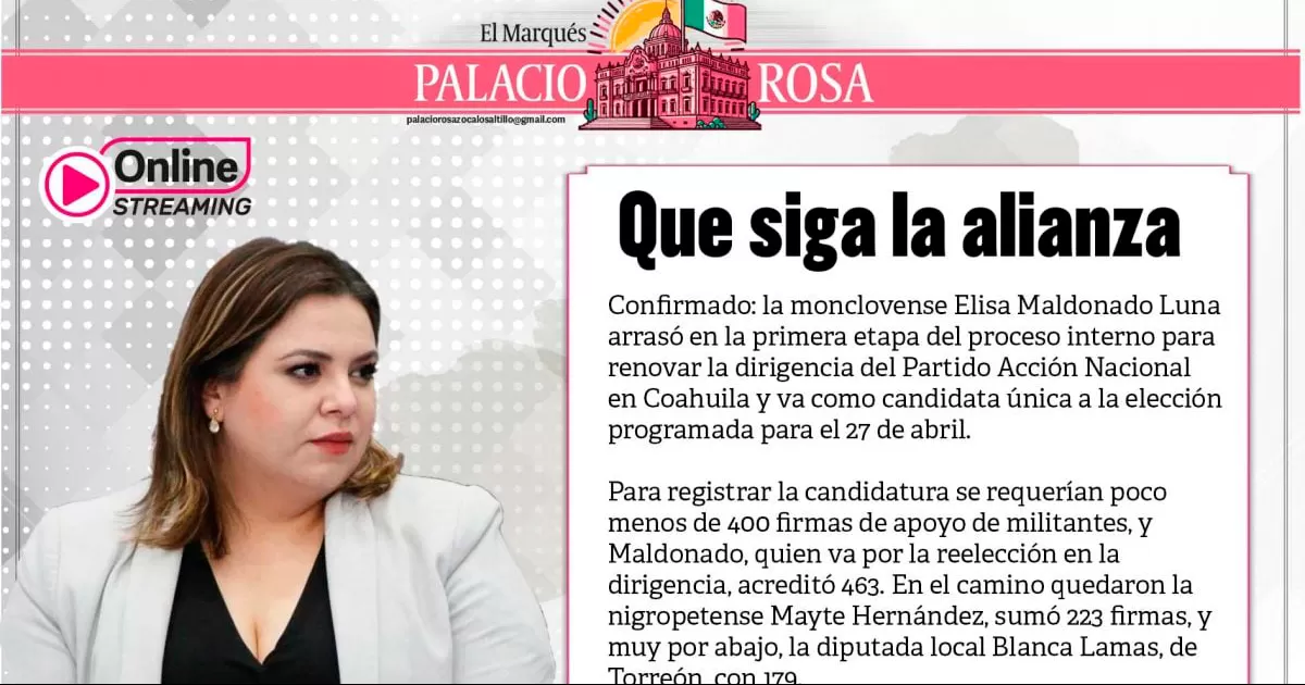Que siga la alianza