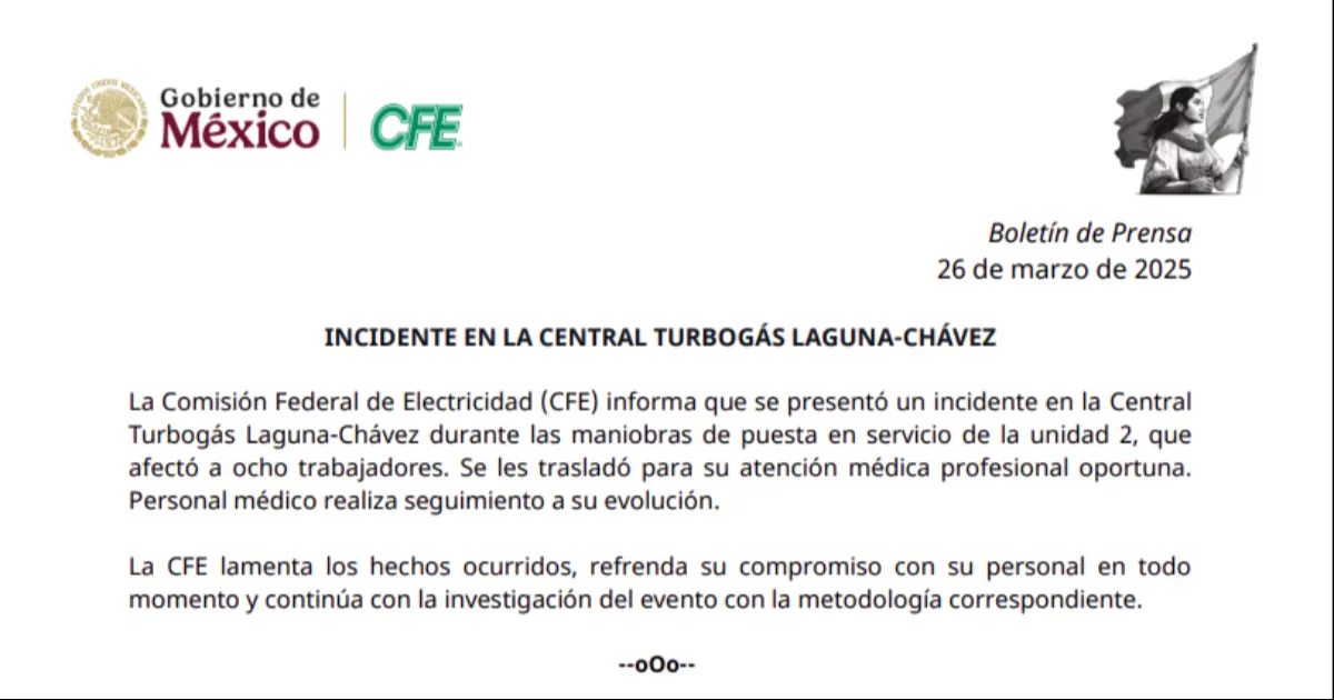 El accidente se registró la noche del martes 25 de marzo, cerca de las 20:00 horas en la subestación ubicada en la colonia Fresnos del Sur.