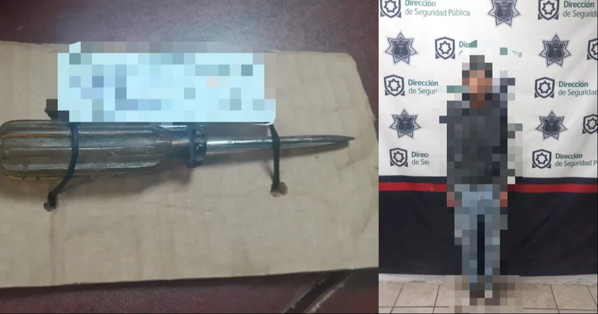 Juan, de 27 años comenzó a amenazar con el arma blanca e insultar a los encargados de seguridad en la zona