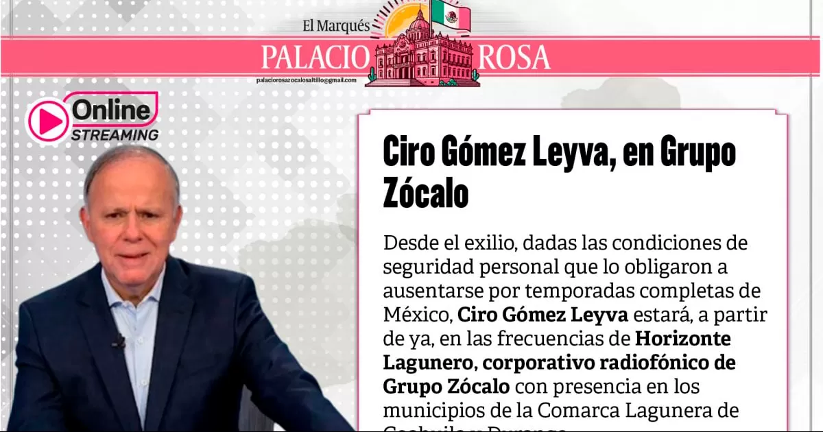 Ciro Gómez Leyva, en Grupo Zócalo