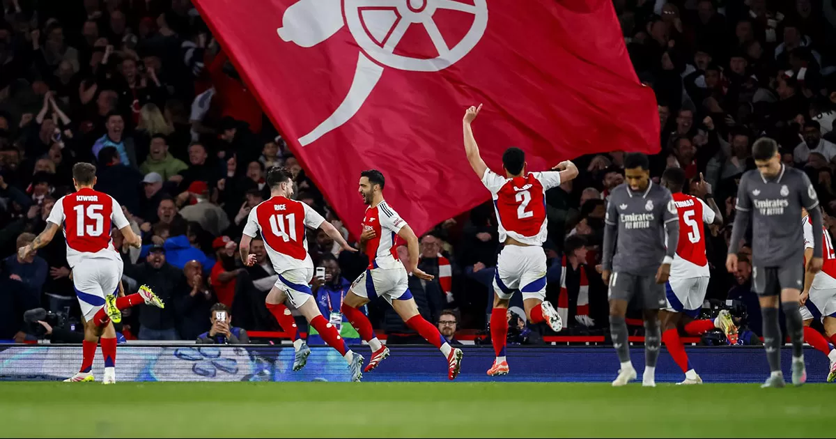 Declan Rice regalÃ³ dos ejecuciones de tiro libre espectaculares, y Mikel Merino se sumÃ³ a la goleada con otra anotaciÃ³n de primer nivel.
