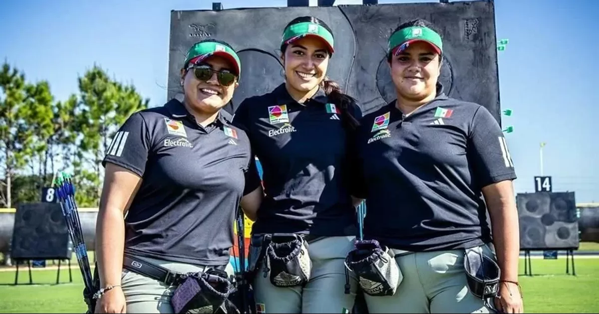 Dafne Quintero, Mariana Bernal y Maya Becerra ganaron Oro por equipos en el arco compuesto en Etapa 1 de la Copa Mundial de Tiro con Arco