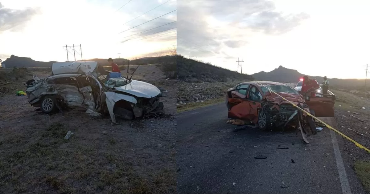 Fuerte accidente vial dejÃ³ como saldo a dos personas fallecidas por la tarde de este viernes en el municipio de Lerdo.