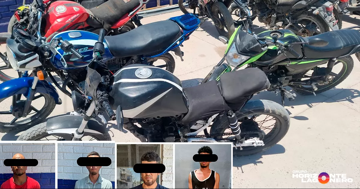 Desmantela Policía Estatal y AIC banda de roba motos en Torreón