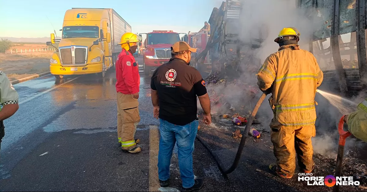 El hecho se registró a las 6:00 horas sobre el Libramiento Norte de La Laguna kilómetro 23+790, en el tramo de Matamoros al ejido El Vergel.