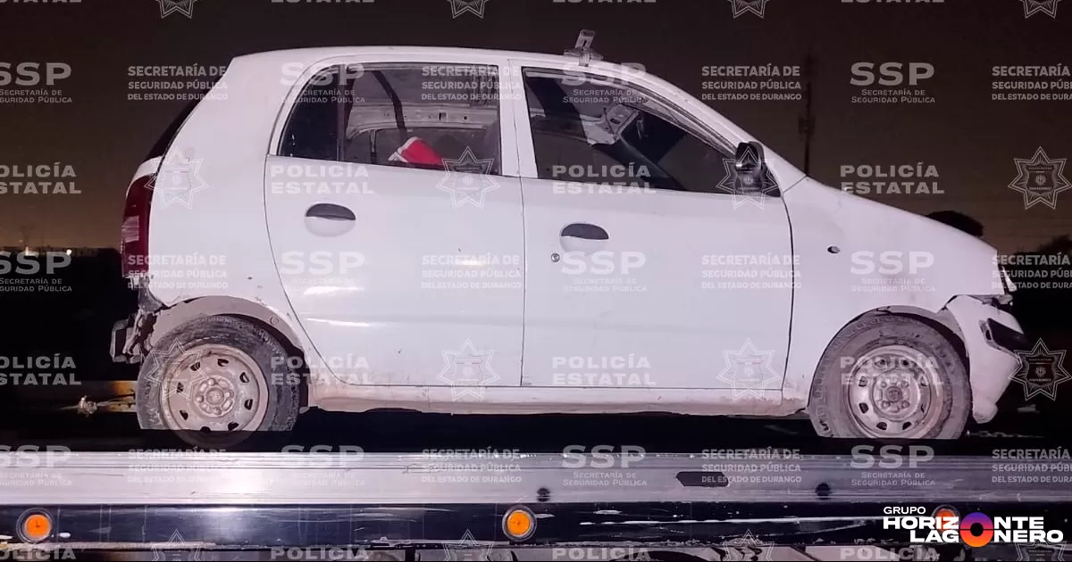 Recupera Policía Estatal camioneta robada y asegura auto con placas sobrepuestas en Gómez Palacio