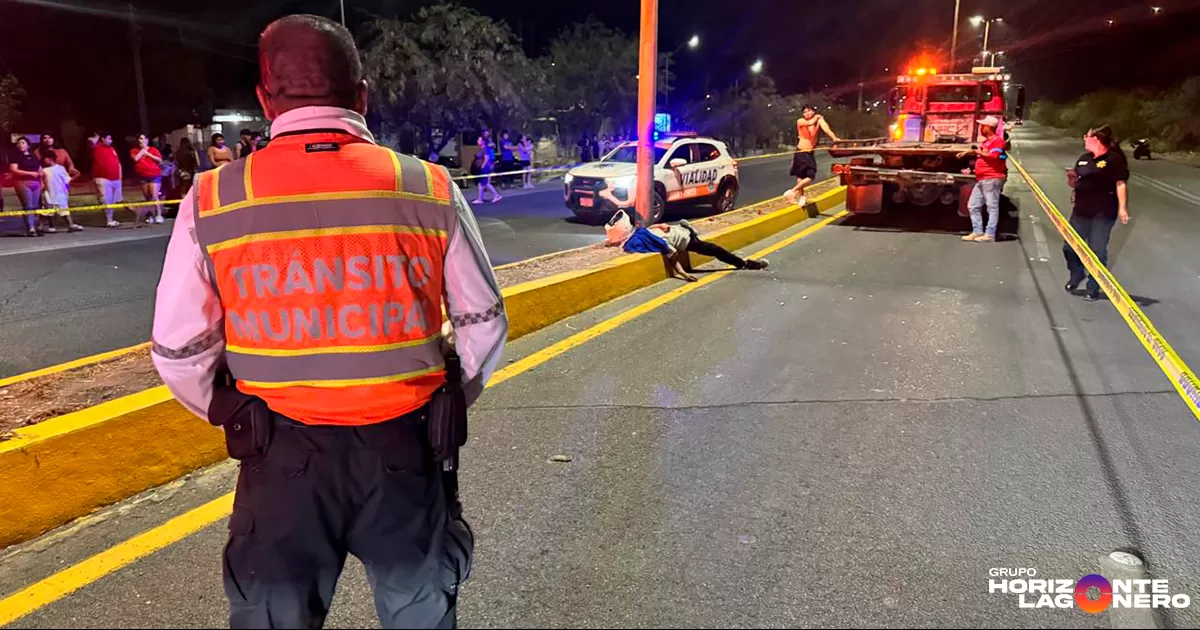 Muere hombre tras salir proyectado de motocicleta en Torreón