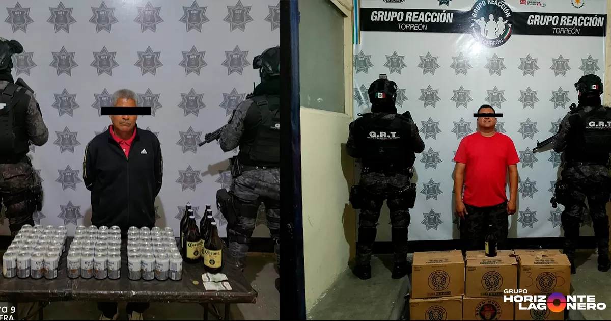 Detenidos por venta de cerveza clandestina en Torreón