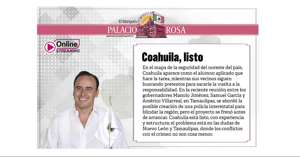 Coahuila aparece como el alumno aplicado que hace la tarea, mientras sus vecinos siguen buscando pretextos para sacarle la vuelta a la responsabilidad