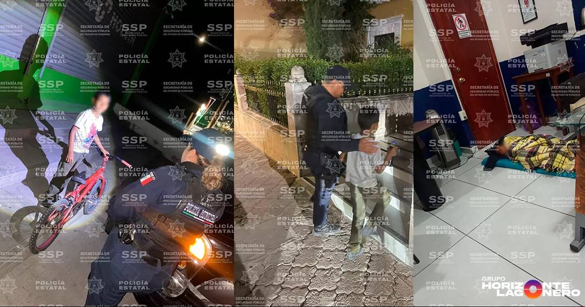 Niño de 6 años es rescatado mientras buscaba a sus padres en la madrugada en Durango