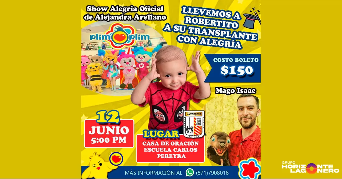 Este encuentro busca congregar a todos aquellos que han apoyado a Robertito a lo largo de su lucha, para sentir su energía y cariño en persona.