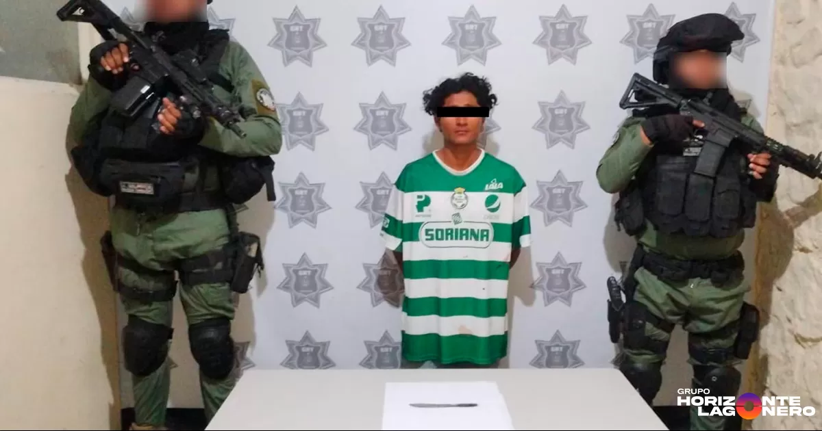Detienen en Torreón a joven por agresión y amenazas con arma blanca