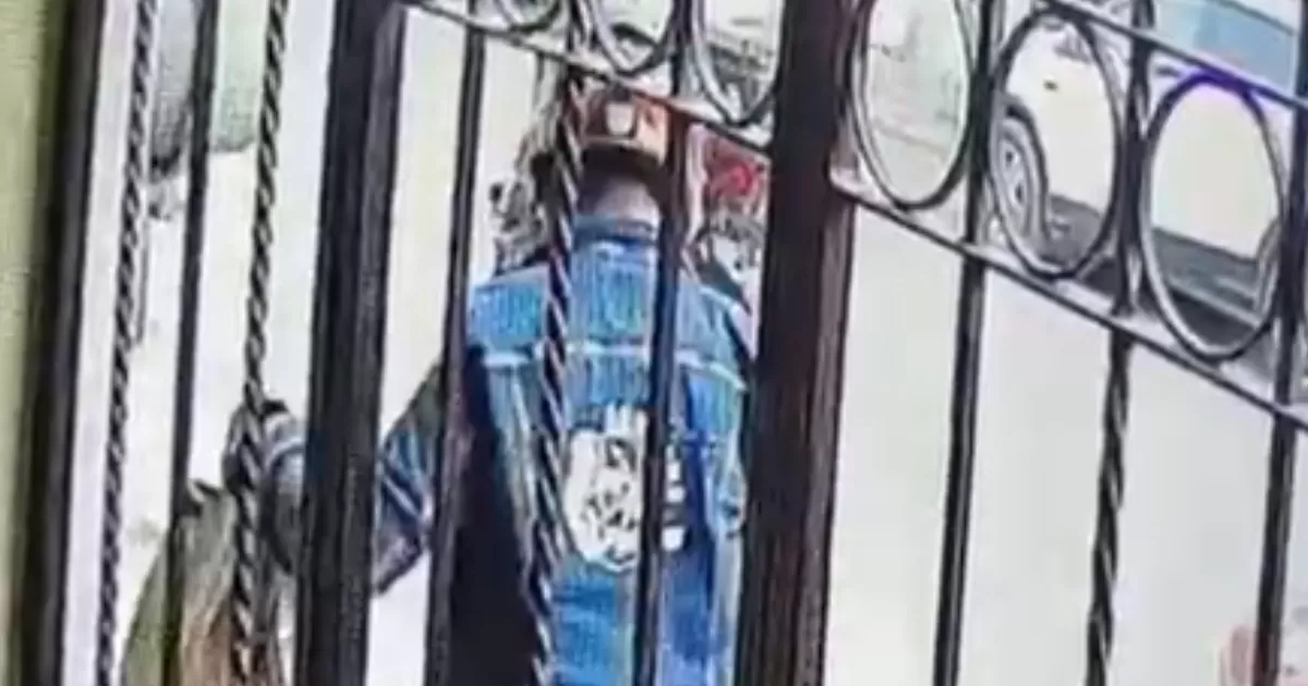 Las cámaras de vigilancia de la casa captaron el momento