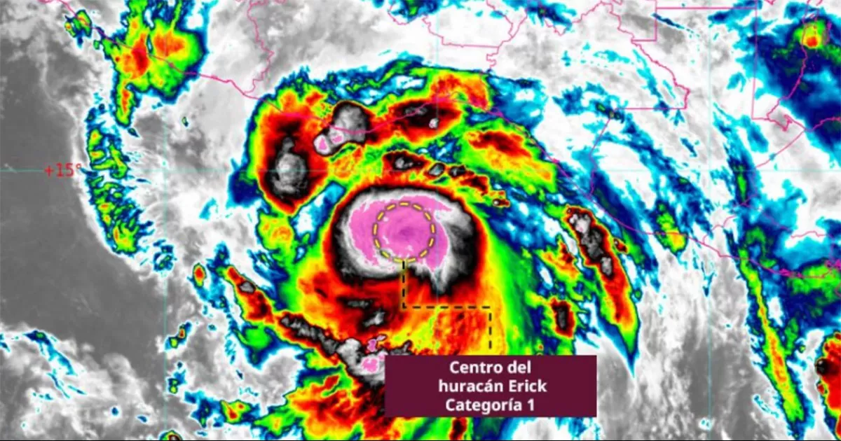 Tormenta Erick se convierte en huracán categoría 1 en su ruta hacia México
