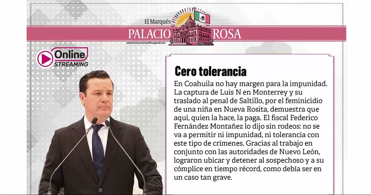 La captura de Luis N en Monterrey y su traslado al penal de Saltillo, demuestra que aquÃ­, quien la hace la paga