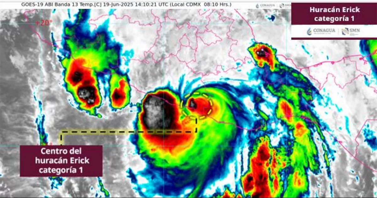 La zona de prevenciÃ³n por efectos de vientos de huracÃ¡n se estableciÃ³ desde Acapulco, Guerrero, hasta Puerto Escondido, Oaxaca