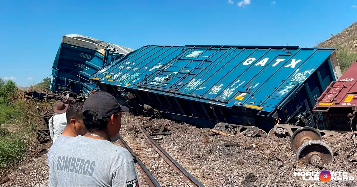Al arribar al lugar, los elementos realizaron una inspección minuciosa en la zona del siniestro, constatando el descarrilamiento de 9 de los 34 vagones que integraban el convoy.