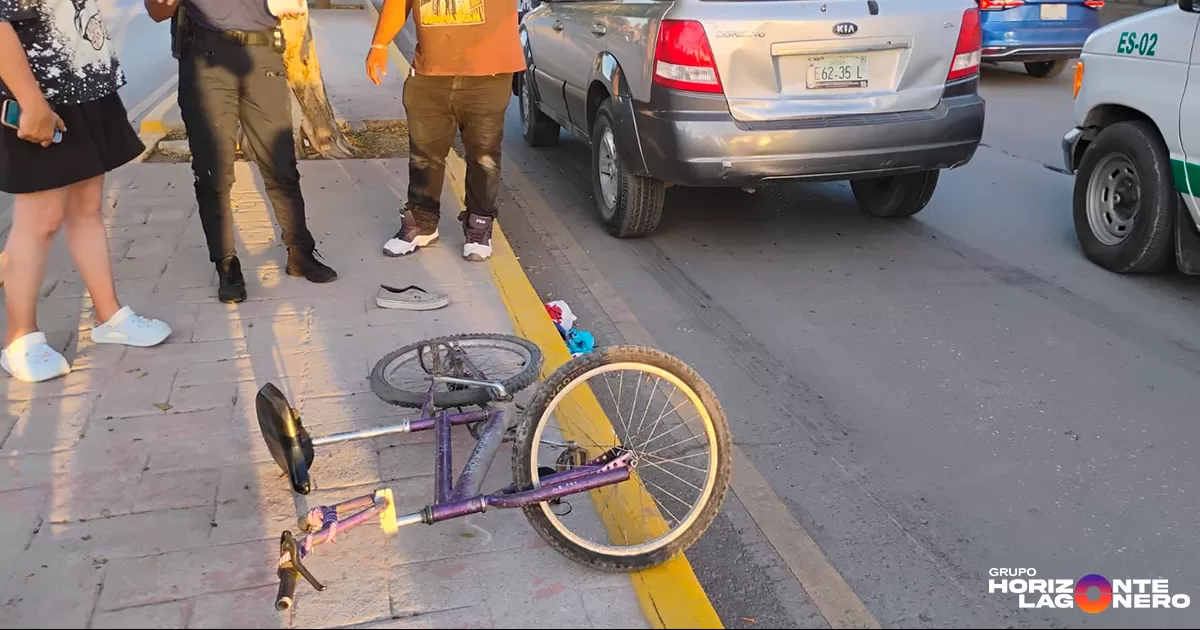 Ciclista resulta herido tras ser atropellado por conductor de camioneta en Torreón