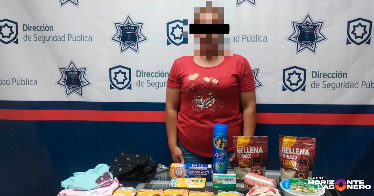 Detienen a mujer por robo a comercio en colonia Abastos de Torreón