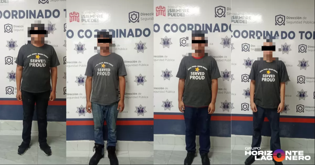 Detiene Policía de Torreón a cuatro personas por ingerir sustancias tóxicas en la vía pública
