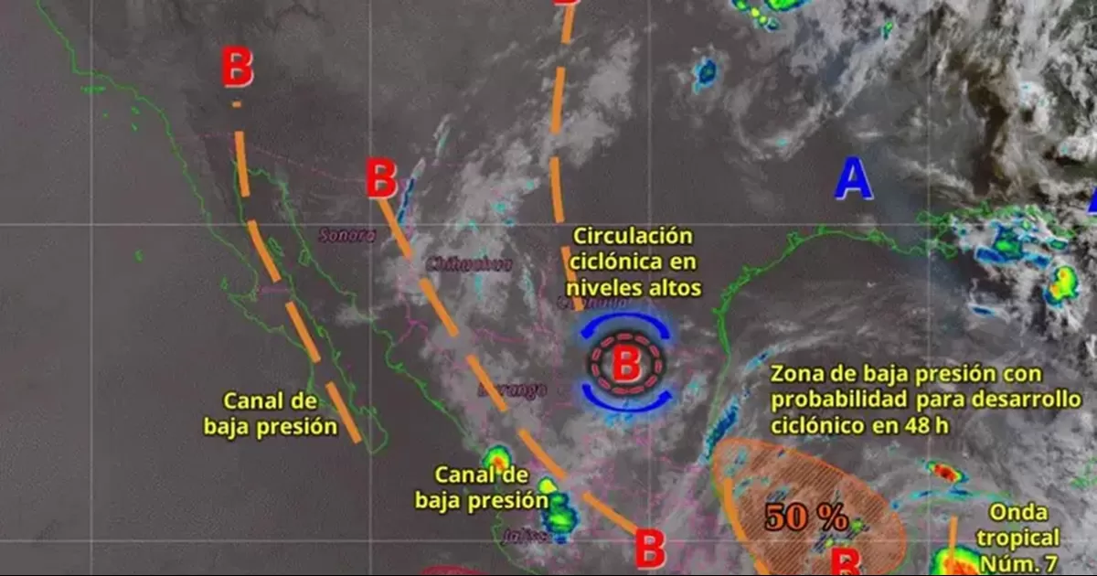 Baja presión podría evolucionar a ciclón tropical este fin de semana
