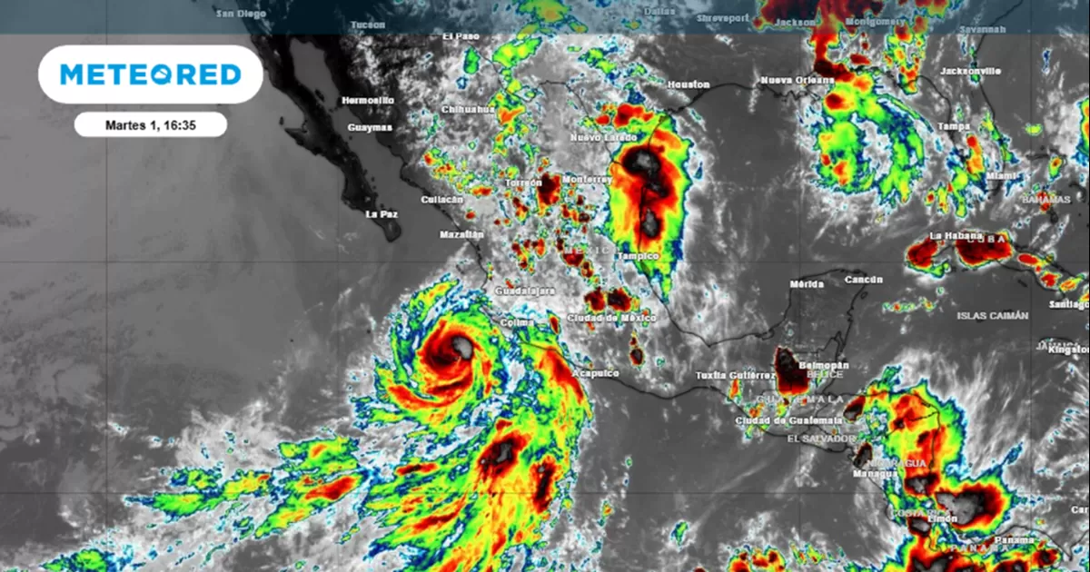 Entre hoy y el jueves 8 estados de México recibirán lluvias intensas: hasta 100 mm