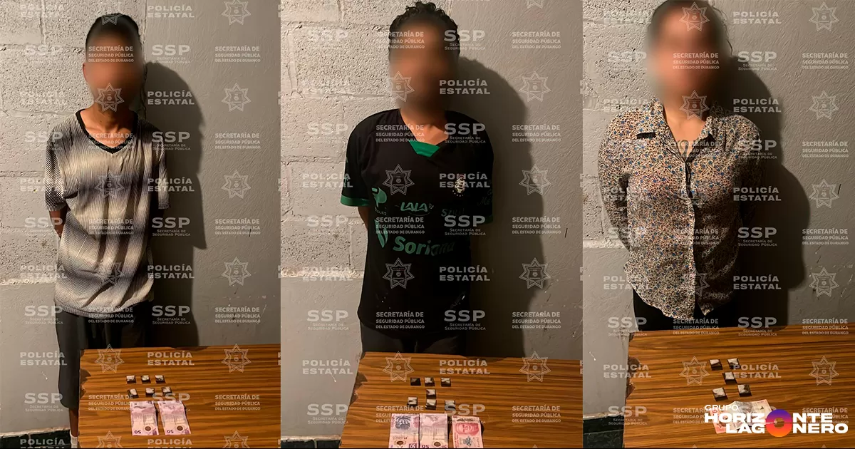 Detienen a tres personas con cristal en Gómez Palacio