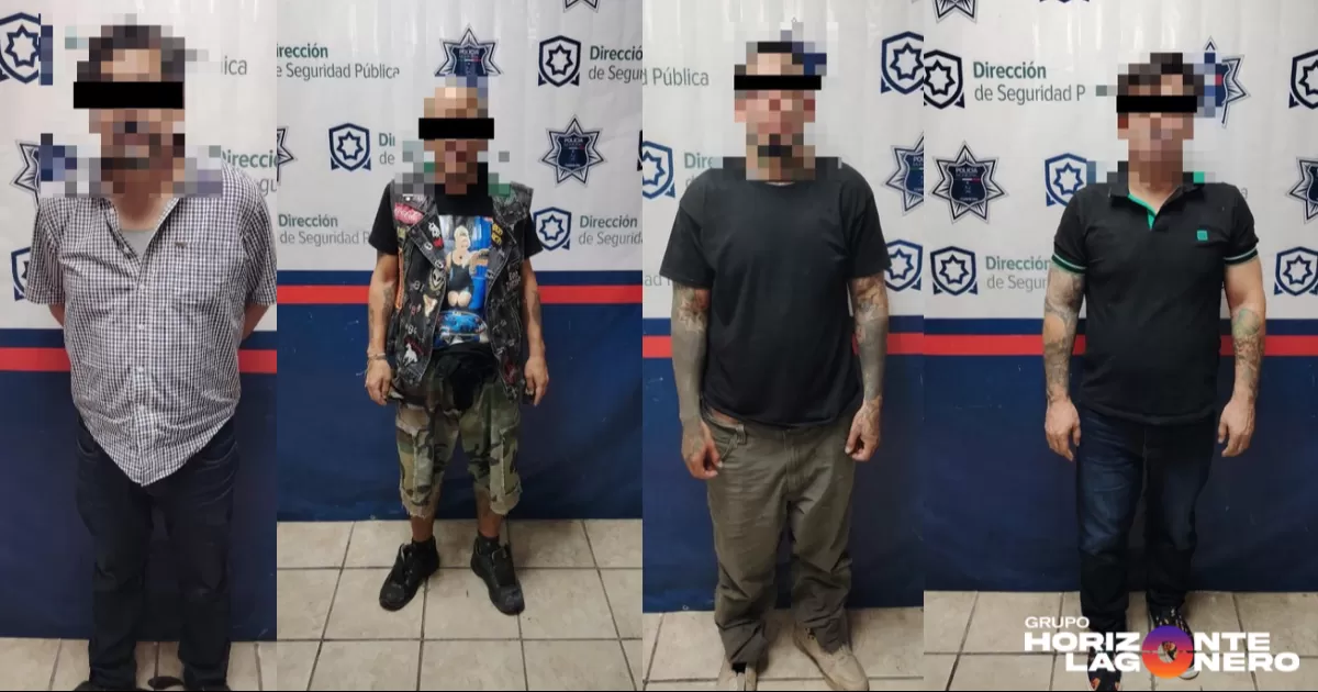 Policía municipal detiene a sujetos por agresiones en bar de la zona centro de Torreón