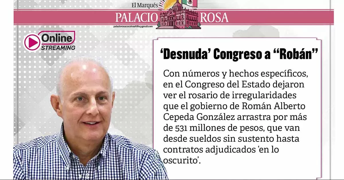 Desnuda Congreso a Robán