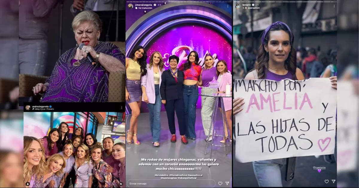 Famosas se unen al 8M en sus redes sociales