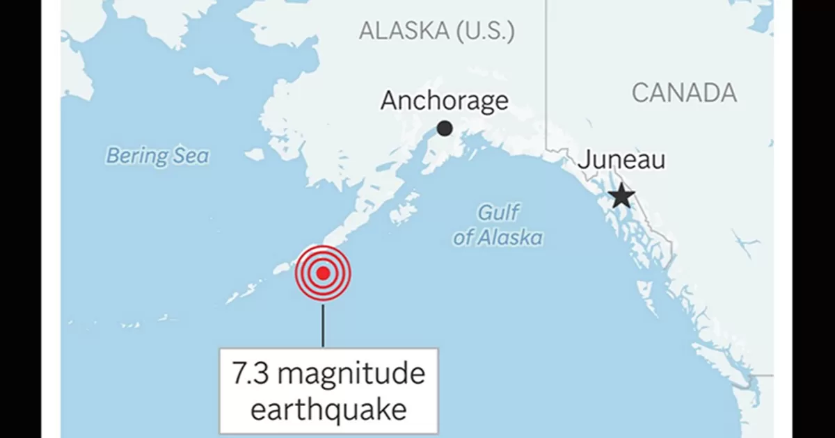 Cancelan alerta de tsunami tras sismo de magnitud 7,3 frente a la costa de Alaska