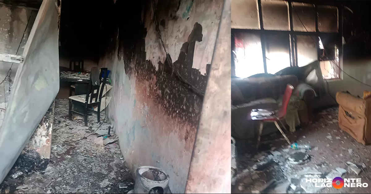 Vecinos controlan incendio en vivienda de la colonia Lázaro Cárdenas en Torreón